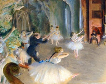 Laminated placemat Degas Rehearsal on the Stage