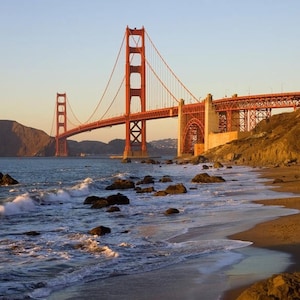 Set de table plastifié Etats-Unis Golden Gate de San Francisco | Déco USA San Francisco Voyage | Sous-Main Pont Monument Culte Américain