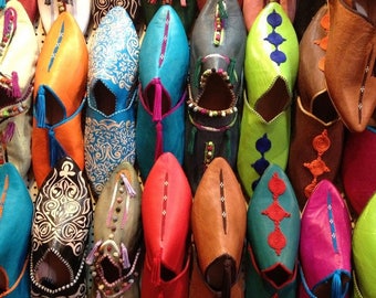 Laminated placemat Tunisian slippers