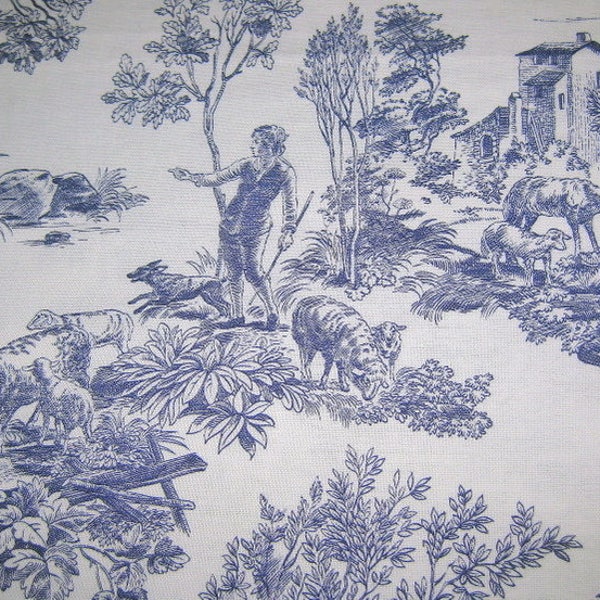 Set de table plastifié motif toile de Jouy bleu numéro 2