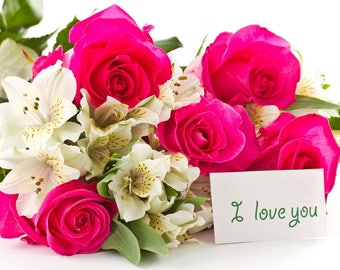 Original plastic placemat Valentine's Day I love you number two