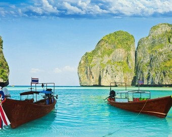 Laminated placemat Maya Bay in Thailand