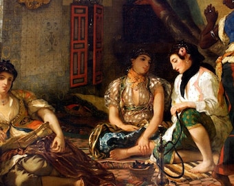 Laminated placemat Delacroix  Women of Algiers in their Apartment