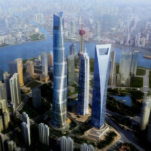 Laminated placemat Shanghai Skyscrapers image 1