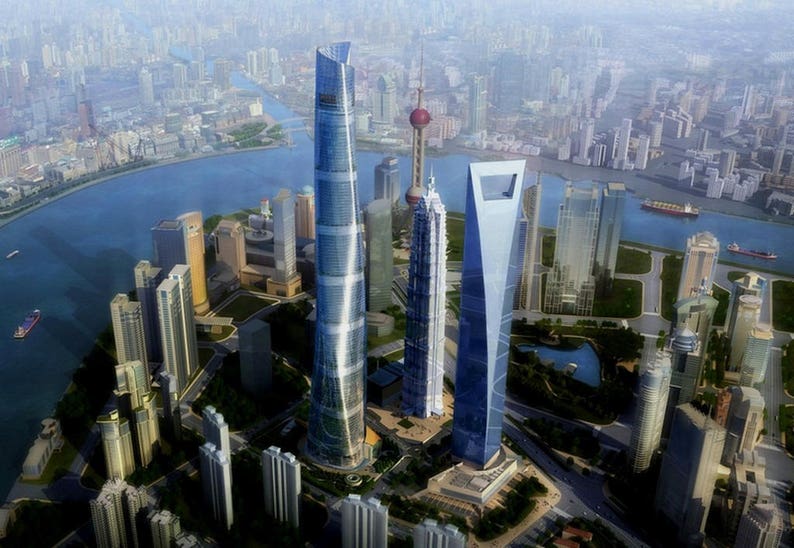 Laminated placemat Shanghai Skyscrapers image 1