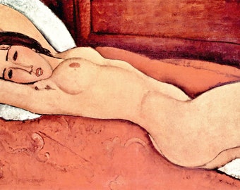 Laminated placemat Modigliani "Lying nude"