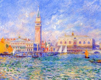 Laminated placemat Renoir "venice view"