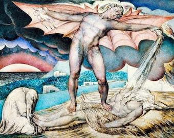 Laminated placemat William Blake Satan Smiting Job with Sore Boils