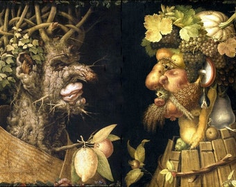 Laminated placemat Arcimboldo Seasons Winter and Autumn