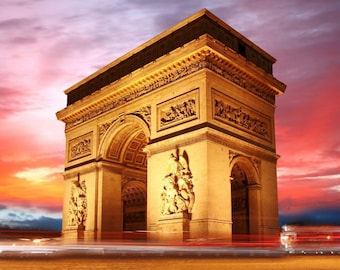 Laminated placemat France Paris Arc de Triomphe
