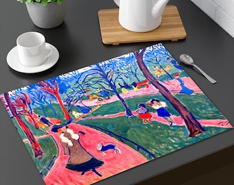 Set de table plastifié André Derain Hyde Park / Déco Fauvisme Londres / Fabriqué en France