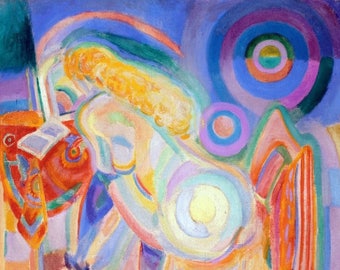 Original plastic placemat Delaunay "Nude Women reading"