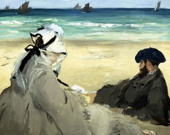 Laminated placemat Manet On the Beach