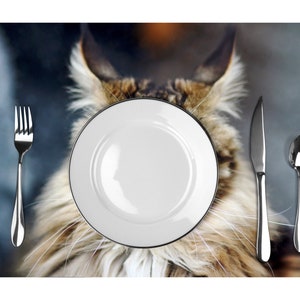 Plastic placemat tabby cat image 5