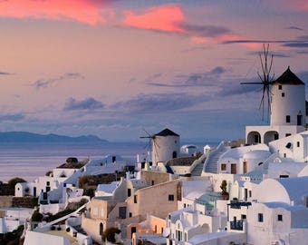 Laminated placemat Greece Santorini