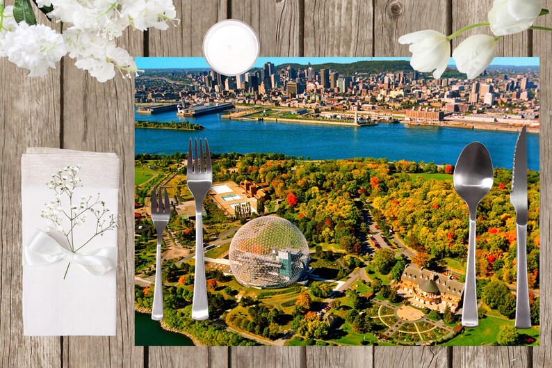 Laminated Placemat Canada Quebec Montreal Etsy Canada