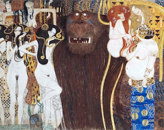 Original plastic placemat Klimt "Beethoven Frieze" 1