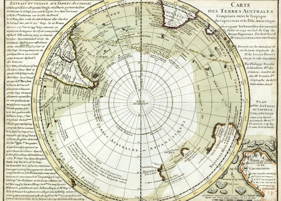 Ancient Map Of Antartica Laminated Placemat Ancient Map Of Antarctica Etsy Ireland