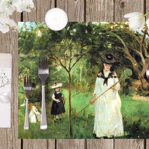 Set de table plastifié Berthe Morisot La Chasse aux papillons image 3