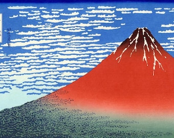 Laminated placemat Hokusai Mount Fuji
