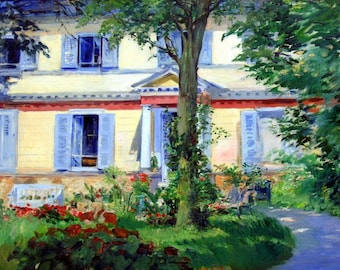 Laminated placemat Manet The House at Rueil
