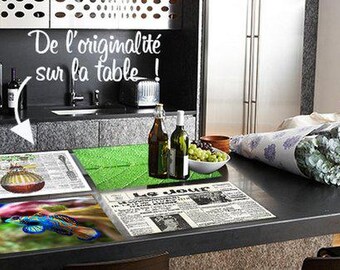 Personalized paper placemat