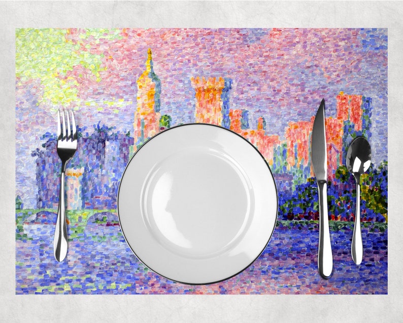 Set de table plastifié Paul Signac Le Palais des Papes à Avignon image 3