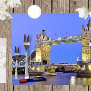 Set de table plastifié Angleterre Londres Tower Bridge image 3