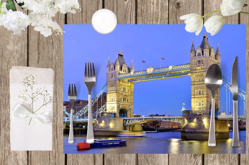Set de table plastifié Angleterre Londres Tower Bridge image 3