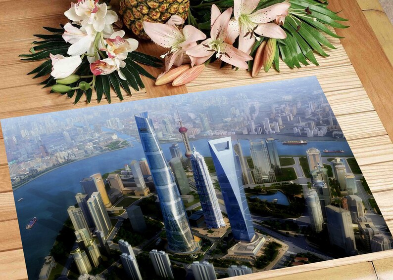 Laminated placemat Shanghai Skyscrapers image 4