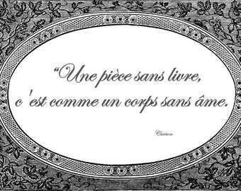 Baroque laminated placemat quote Cicero