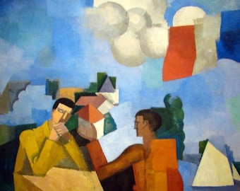 Laminated placemat La Fresnaye The Conquest of the Air