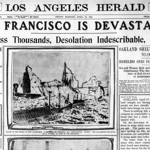 Tovagliette laminate vecchi giornali Terremoto di San Francisco