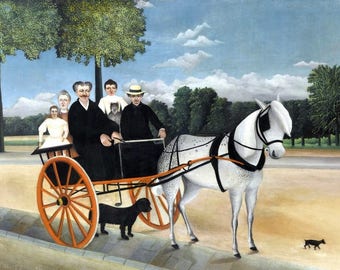 Laminated placemat Henri Rousseau Old Junier's Cart