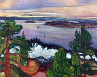 Original plastic placemat Munch Train Smoke