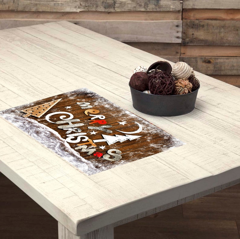 Original plastic placemat Merry Christmas Etsy