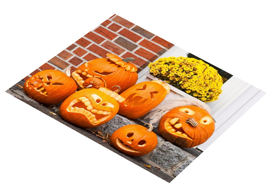 Original Plastic Placemat Halloween Pumpkin Etsy