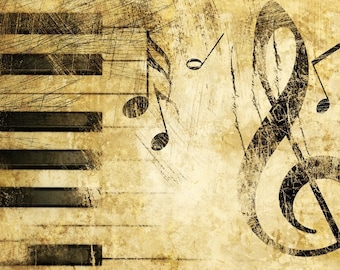 Plastic placemat music notes