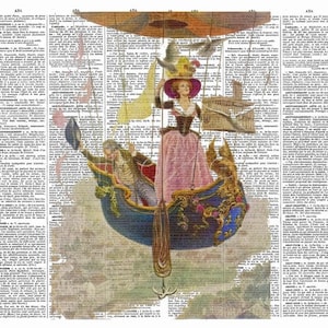 Laminated placemat vintage illustration number 6