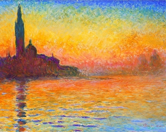 Original plastic placemat Monet San Giorgio Maggiore at Dusk
