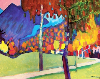 Laminated placemat Kandinsky Autumn Study near Oberau