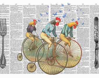 Laminated placemat vintage illustration number 12