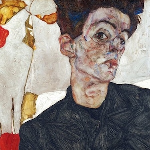 Laminated placemat Schiele Self-Portrait with Physalis