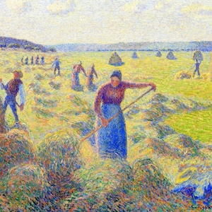 Laminated placemat Pissarro &quot;hay harvest, Eragny&quot;