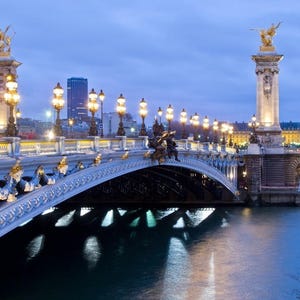 Laminated placemat France Paris Pont Alexandre III