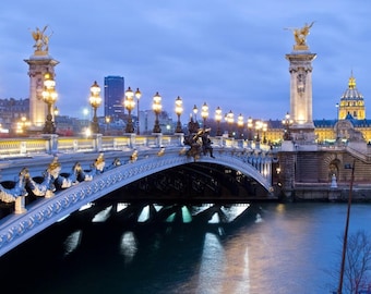 Laminated placemat France Paris Pont Alexandre III