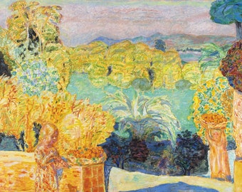 Laminated placemat Bonnard Landscape in the Midi with Two Children