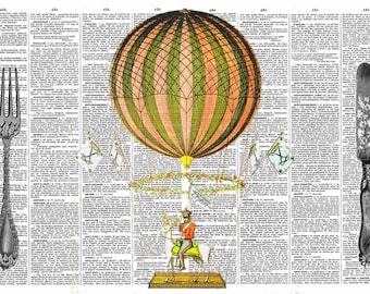Laminated placemat vintage illustration number 4