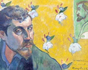 Original plastic placemat Gauguin "Self-Portrait with Portrait of Emile Bernard"