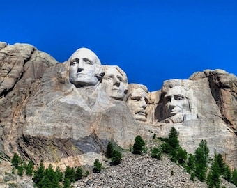 Original plastic placemat United States Mount Rushmore